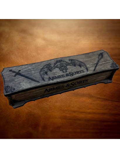Taschenarsenal | Würfelbox aus Holz für RPG