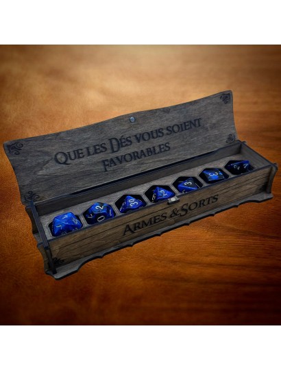 Taschenarsenal | Würfelbox aus Holz für RPG
