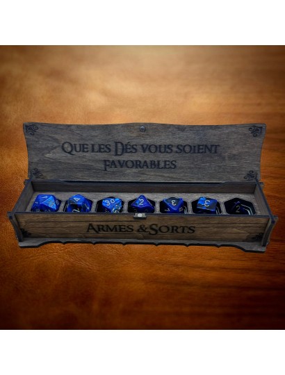 Taschenarsenal | Würfelbox aus Holz für RPG