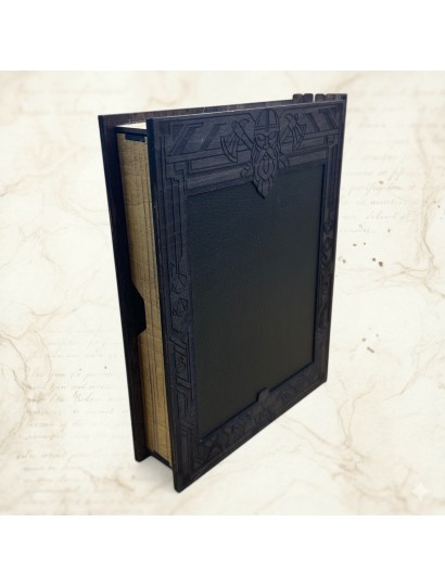 Grimoire of Durin – Dice Case Natural Leather & Poplar Wood | Arcane Ludique