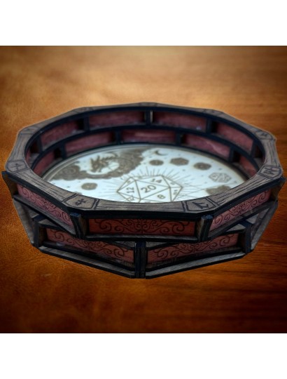 Dice Tray – Arena of Fate | Premium Wooden RPG