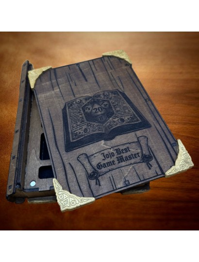 Codex de l’Initié – Grimoire dés JdR en bois premium